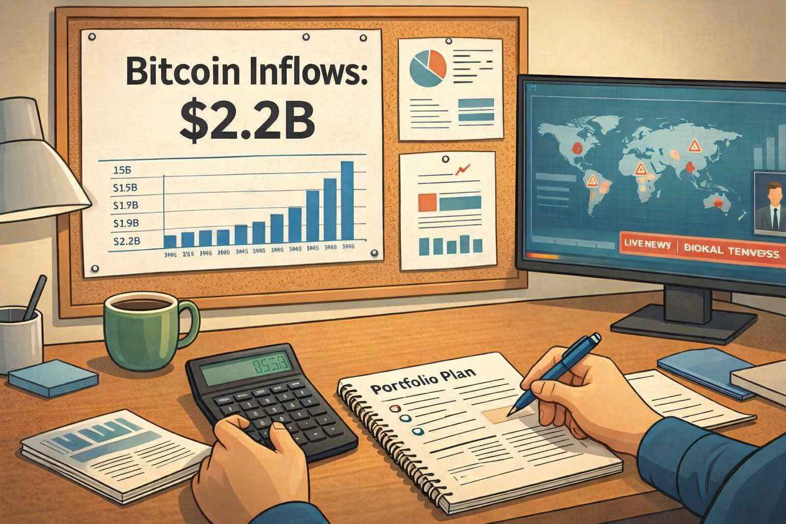 Bitcoin Pulls in $2.2 Billion as ETF Demand Stays Strong