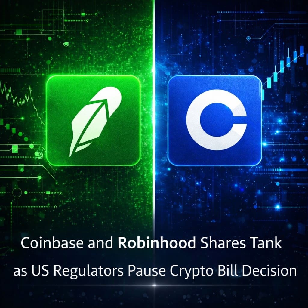 Coinbase, Robinhood Stocks Tank as Senate Crypto Bill Hits Pause