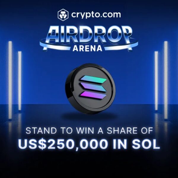 Crypto.com Launches SOL Airdrop Arena With $250,000 in Solana Rewards