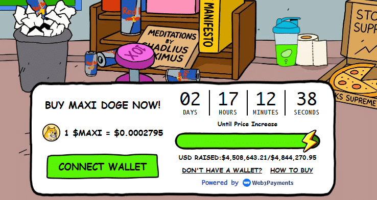 The Sandbox (SAND) and Axie Infinity (AXS), are posting impressive gains despite the general market volatility. Maxi Doge in focus