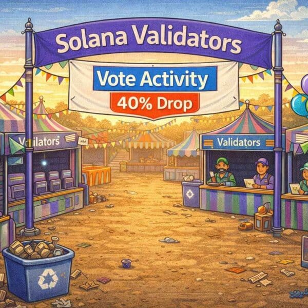 Solana validator count slips again as network votes drop 40%