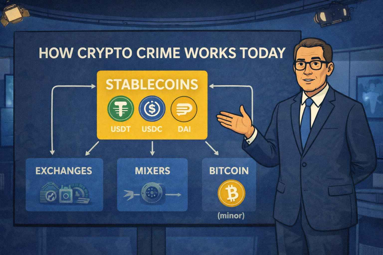 Stablecoins Now Power Most Crypto Crime, Not Bitcoin - 99Bitcoins