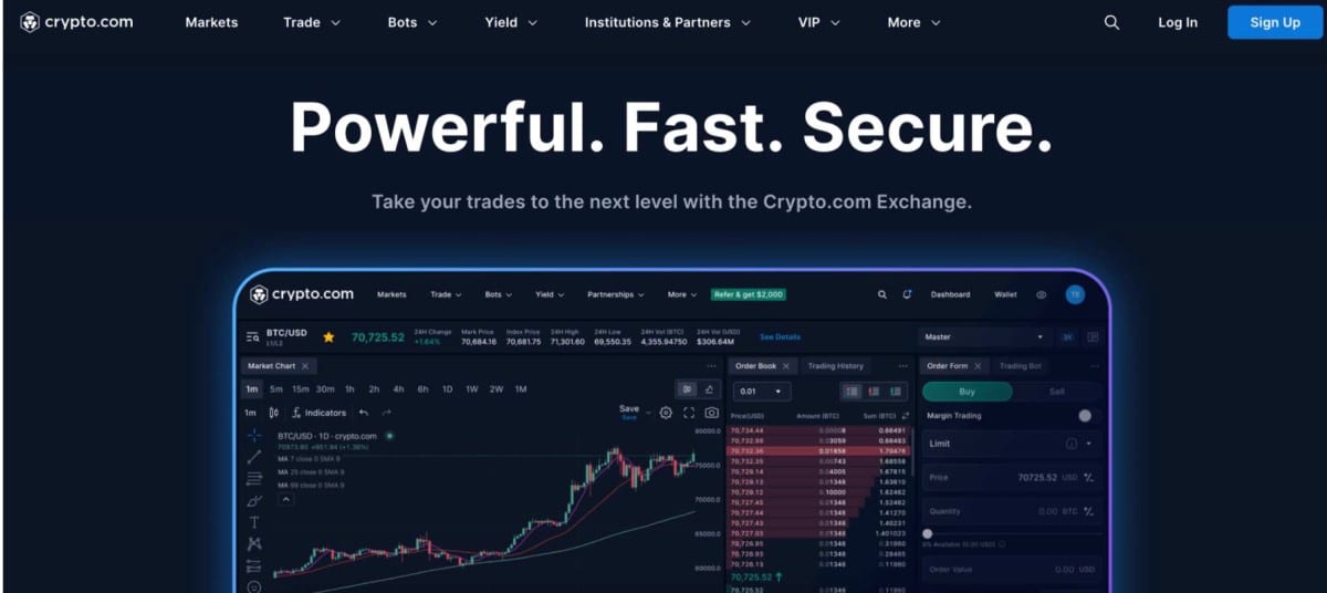 Crypto.com homepage
