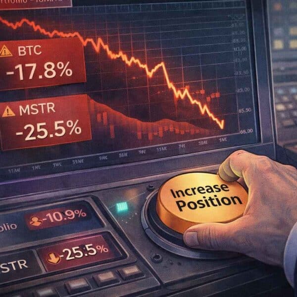 Strategy Stock Slides as Bitcoin Drops and MSTR Doubles Down