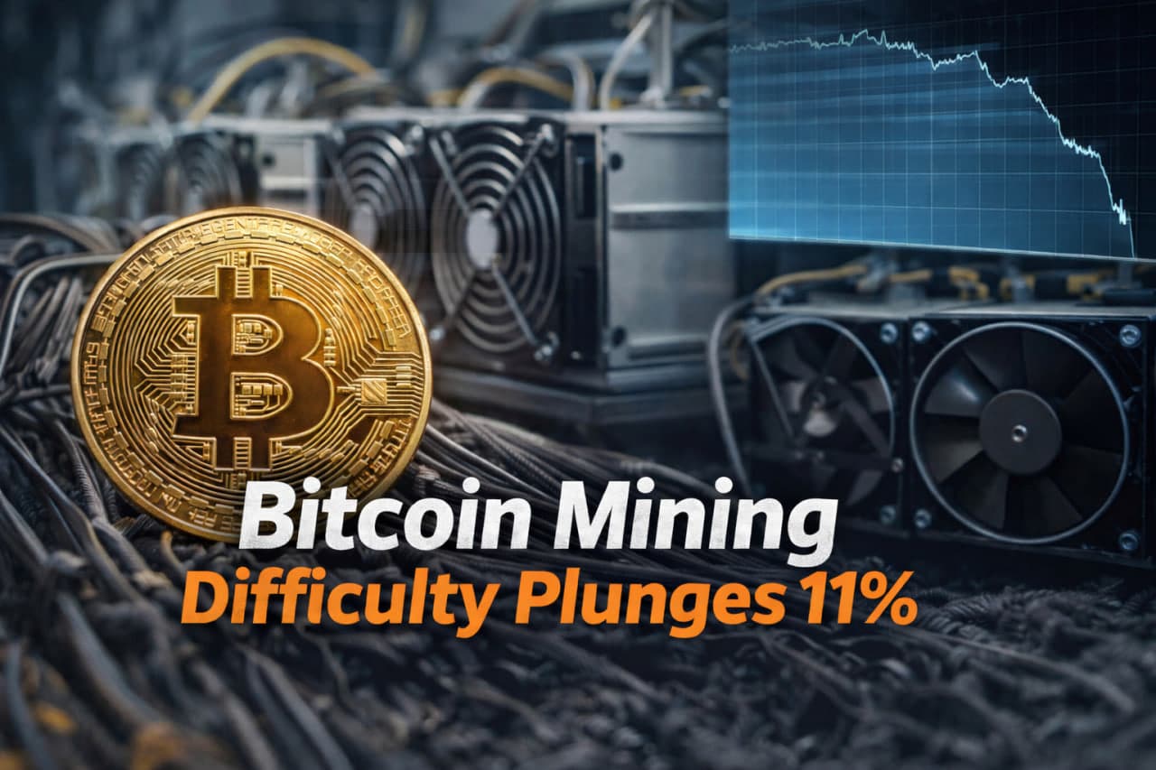 Bitcoin Mining Difficulty Plunges 11%, What It Means for Miners and BTC Price