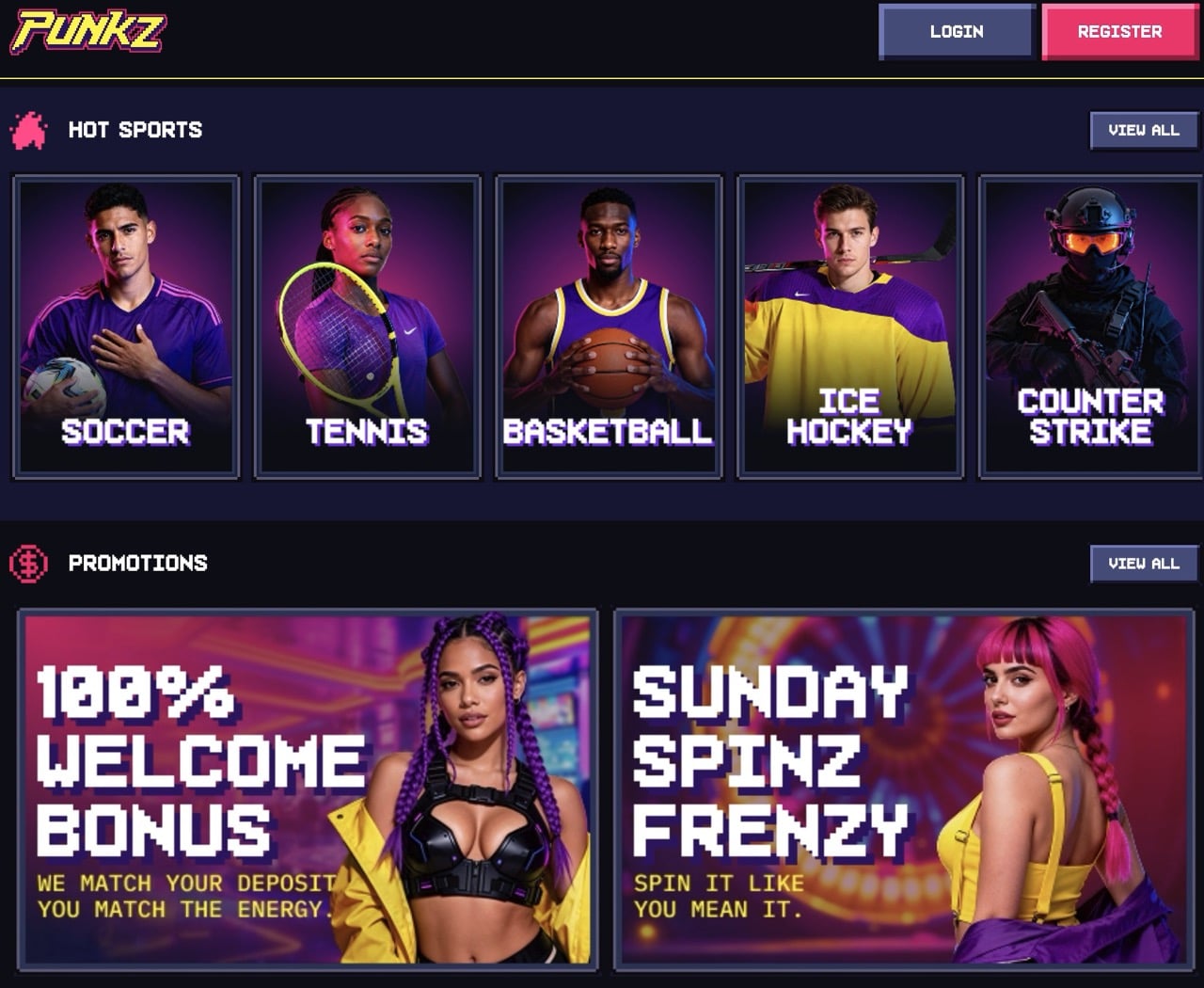 Punkz is licensed and VPN-friendly, with a simple email sign-up that keeps friction low.