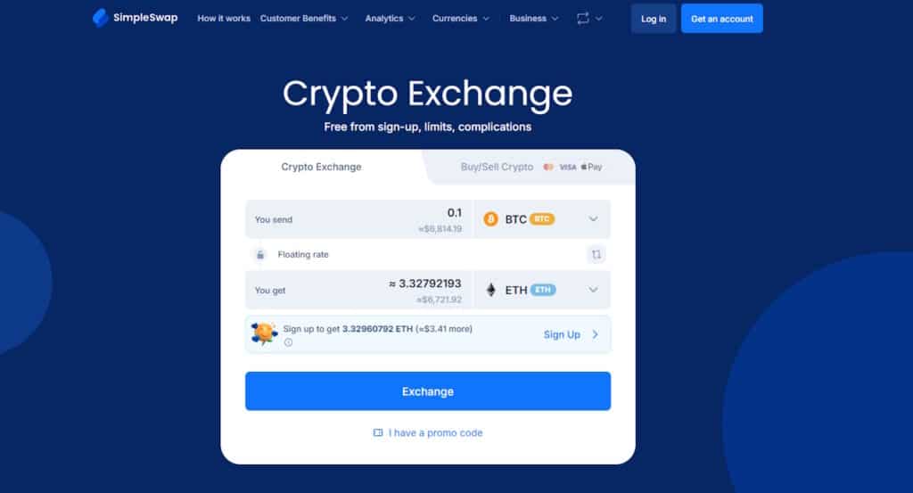 SimpleSwap exchange