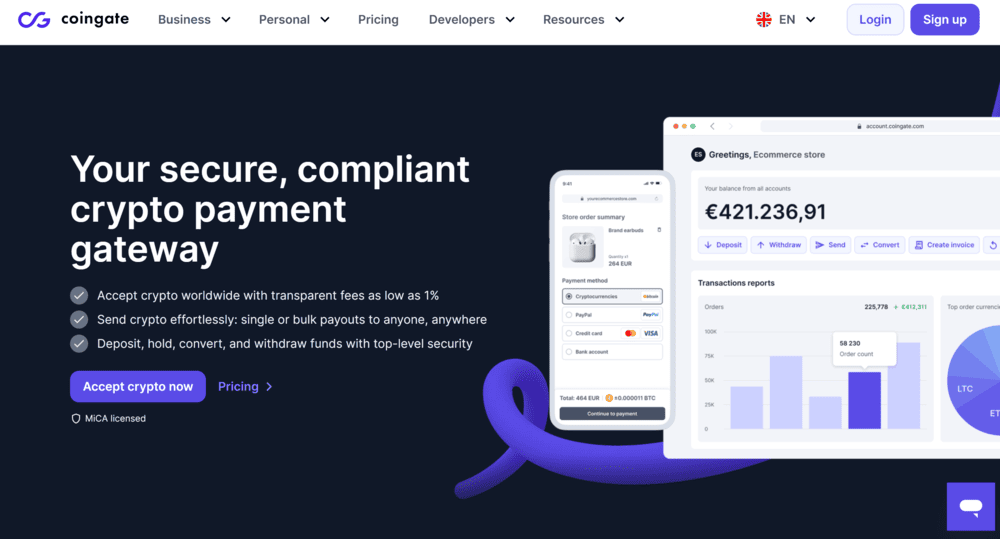 CoinGate Stablecoin Payments Provider