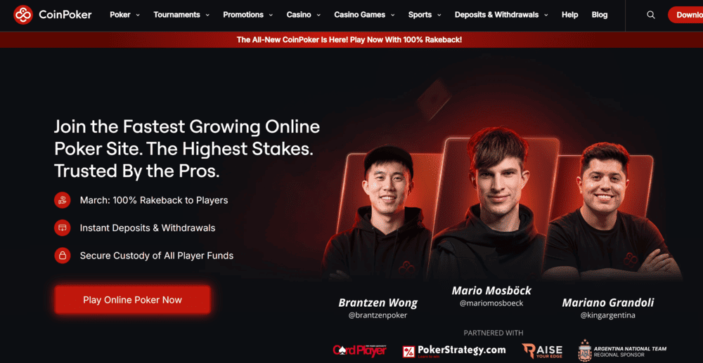 CoinPoker No KYC Poker Site