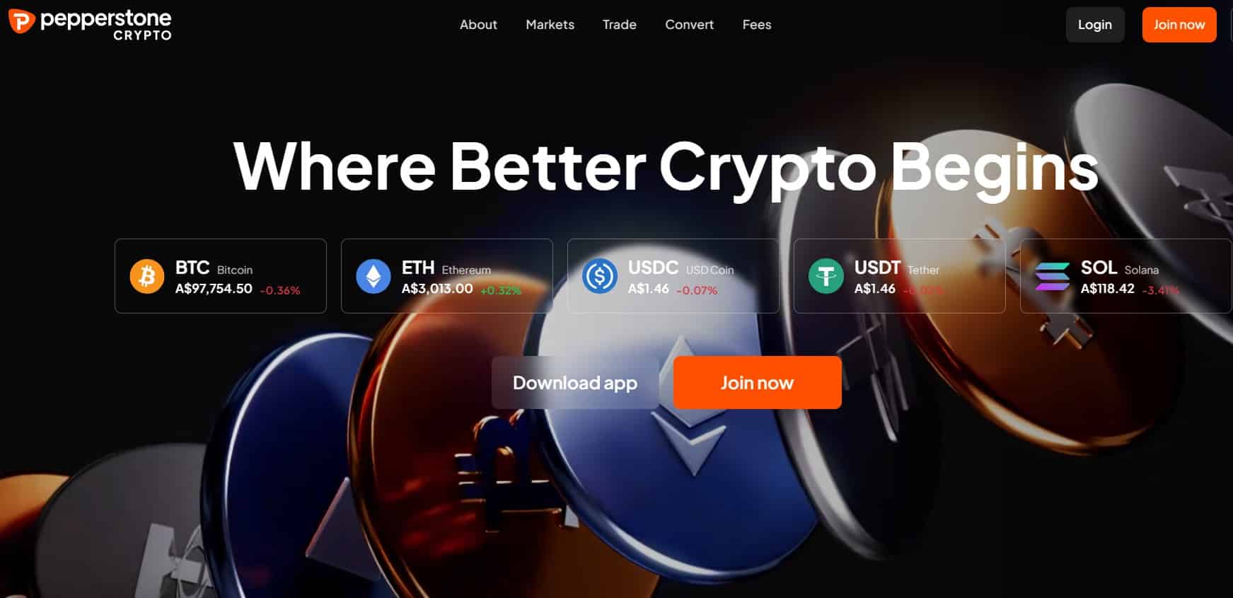 Pepperstone AUS Crypto Exchange