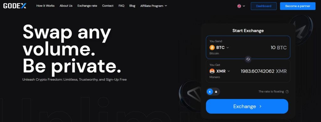 Source: Godex Swap Exchange