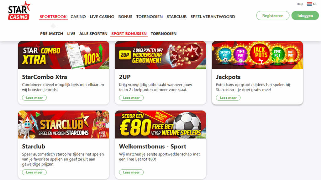 3. Starcasino - betting site met groot sportsbook