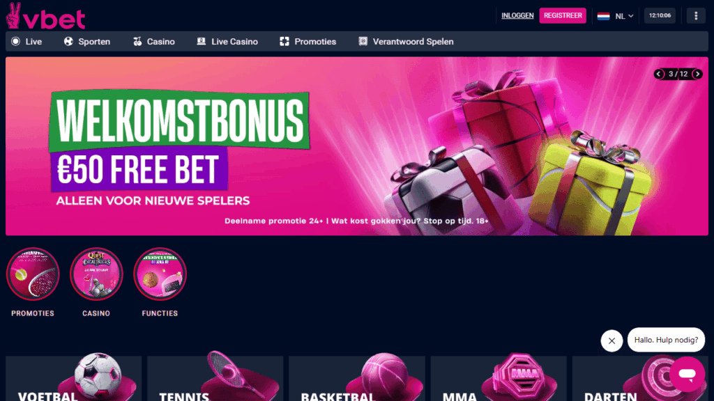 Vbet - Beste bookmaker voor sportwedders