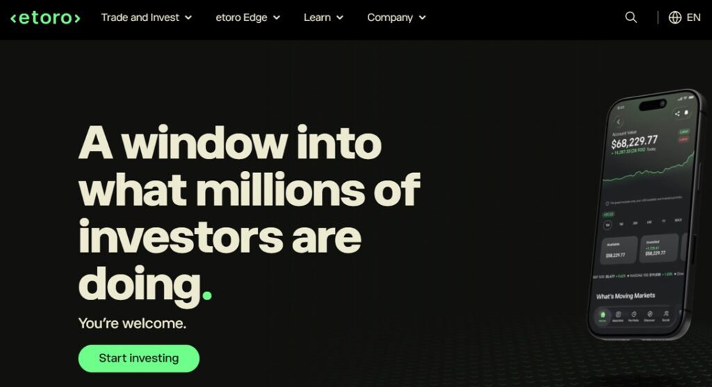 etoro homepage for 2026