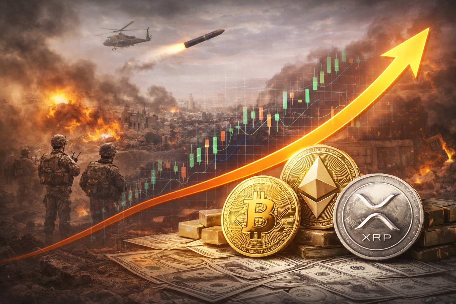 中東局勢未平：比特幣、以太坊與XRP逆勢飆升　加密貨幣市場展現極高韌性？